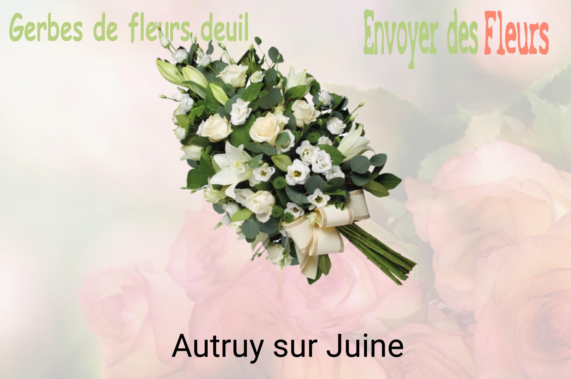 Gerbe de fleurs de deuil livrée à Autruy-sur-Juine